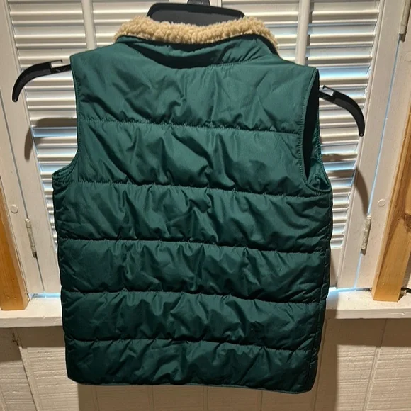 Carter's Teal Vest with Cream Sherpa Collar - Picture 3 of 3